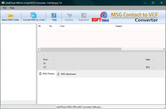eSoftTools MSG to vCard (VCF) Converter 7.0