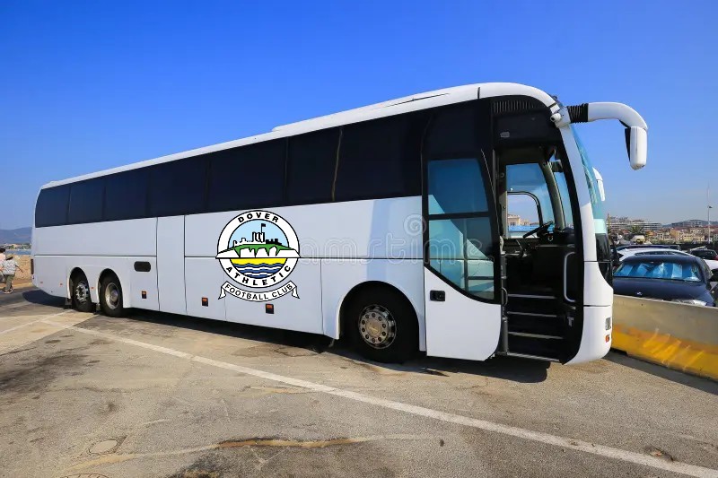big white passenger bus parking lot 290320451