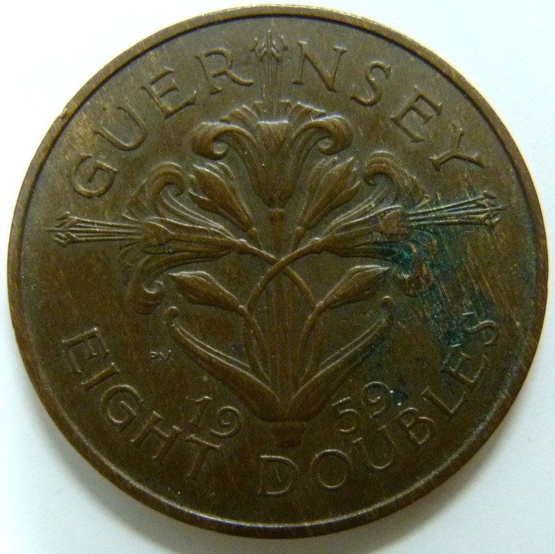 Guernesey. 8 Doblas (1959) GBG-8-Dobles-1959-rev