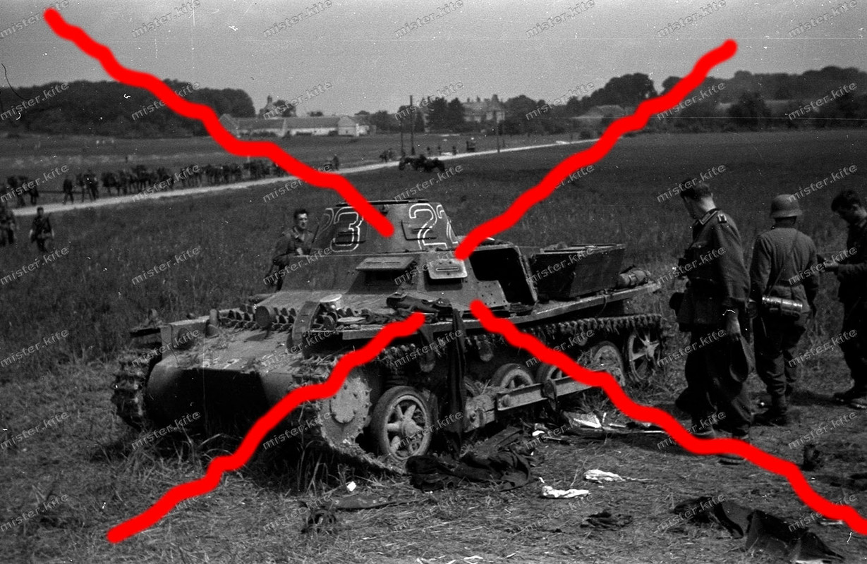 Negativ-III.-Gebirgsjäger-Reg.99-Panzer I-B-223-Aisne-b.Soissons-Frankreich-65