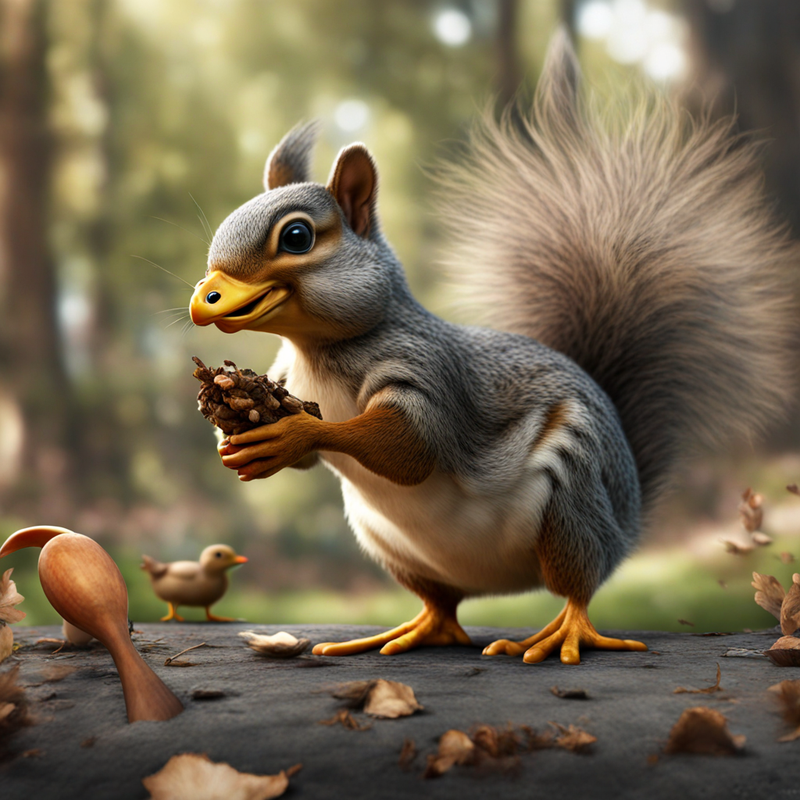 Zeljka_Reljic_ducks_attack's_squirrel,__photorealistic,_whimsica_b6b5e8c9-2e8d-498a-addd-8c7ed922c93