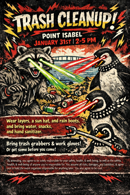 Punk rock trash cleanup event