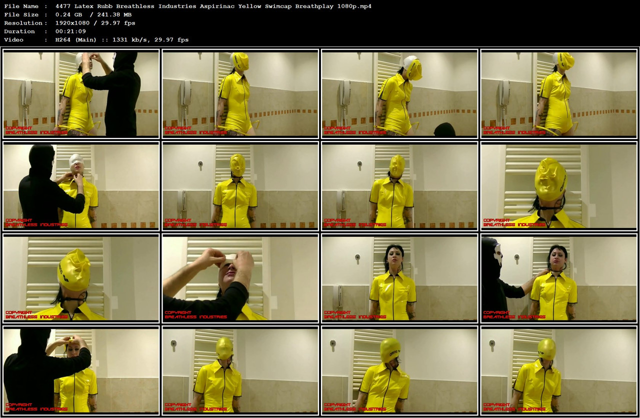 4477 Latex Rubb Breathless Industries Aspirinac Yellow Swimcap Breathplay 1080p mp4