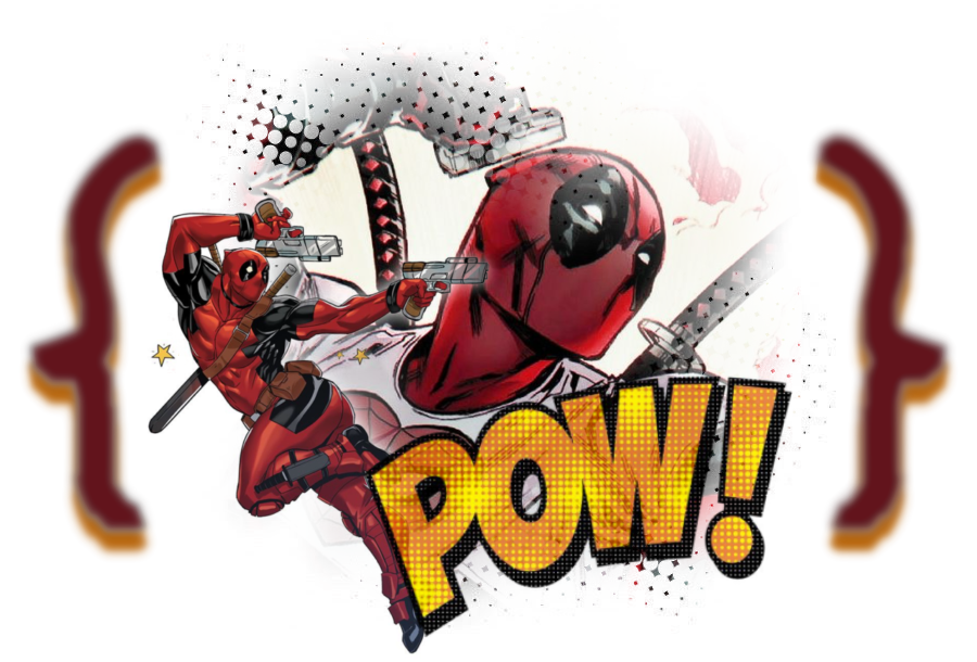 deadpool banner :: creds, art from comic books and unknown ; graphics from pinterest