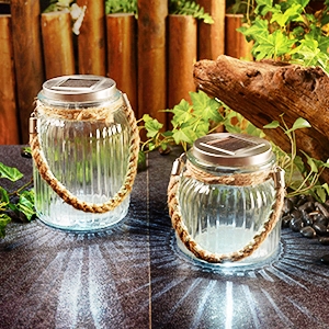 Solar crackle hanging bottle Light 80429-1/80429-2