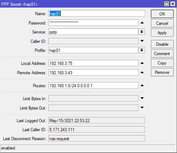 Problems to reach routerboard with PPTP tunnel - MikroTik