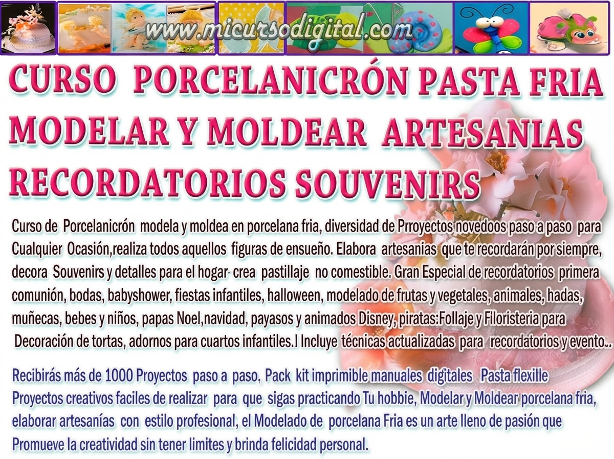 Curso de figuras con porcelanicron pasta fria 