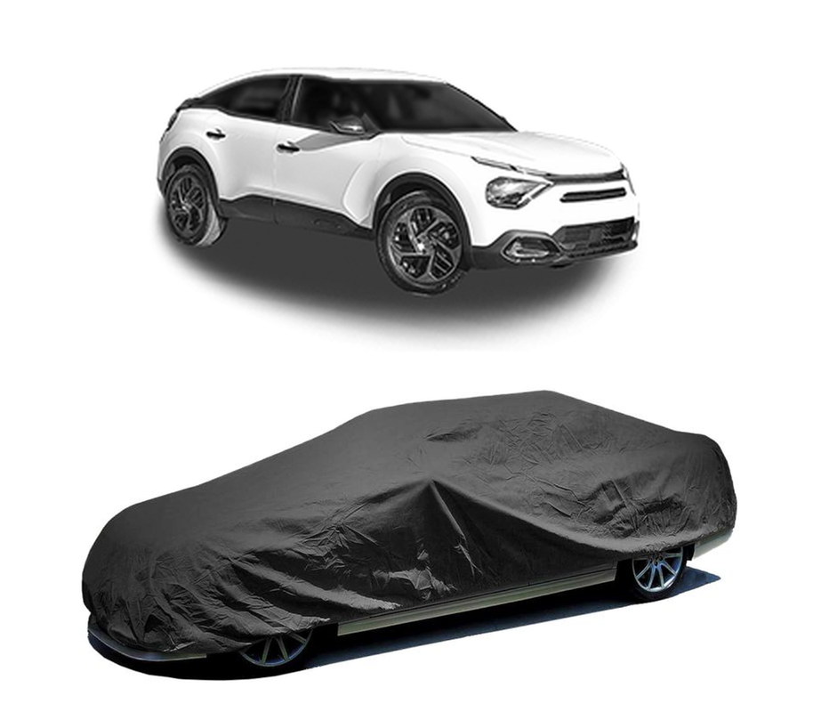 Husa tip prelata auto pentru CITROEN C4 III (BA_, BB_, BC_) 2020,culoare negru, material textil impermeabil, rezistanta la intemperii praf UV, CARPASSION Husa Protectie