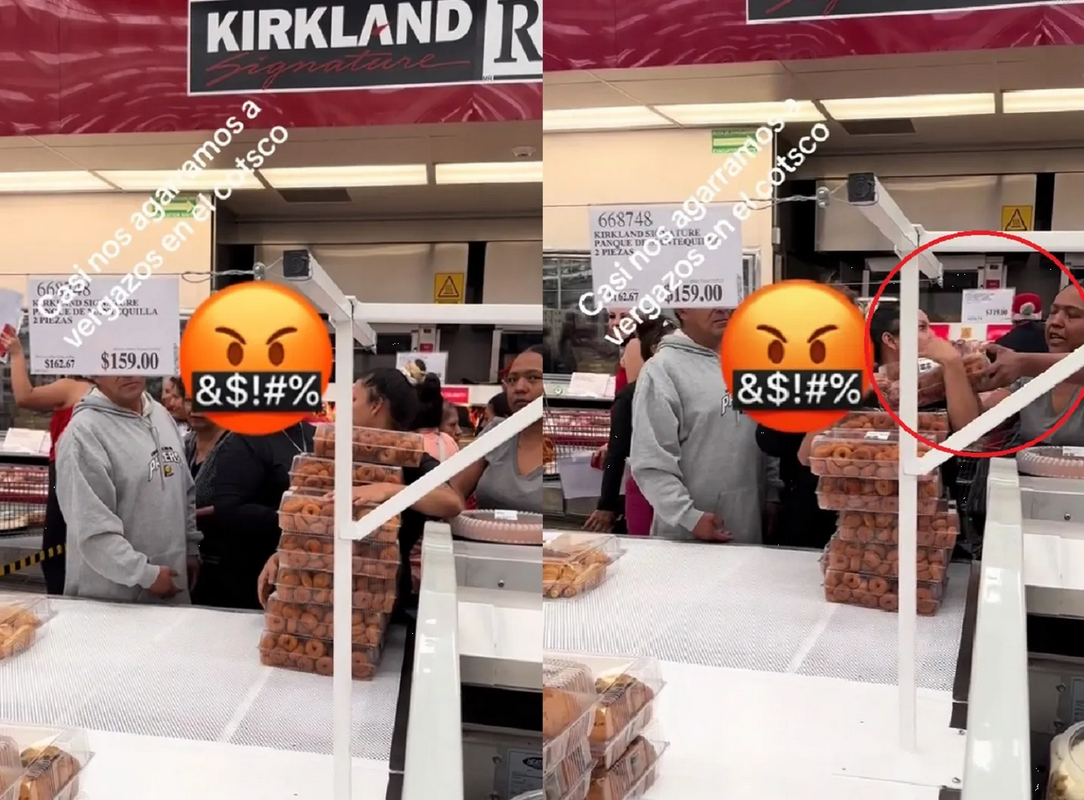 Costco ya es zona de guerra, revendedora lucha por donitas y se hace viral
