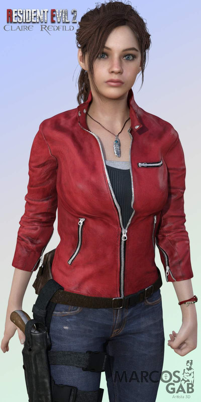 REV2 Claire Redfield for G9  3d Models for Daz Studio and Poser