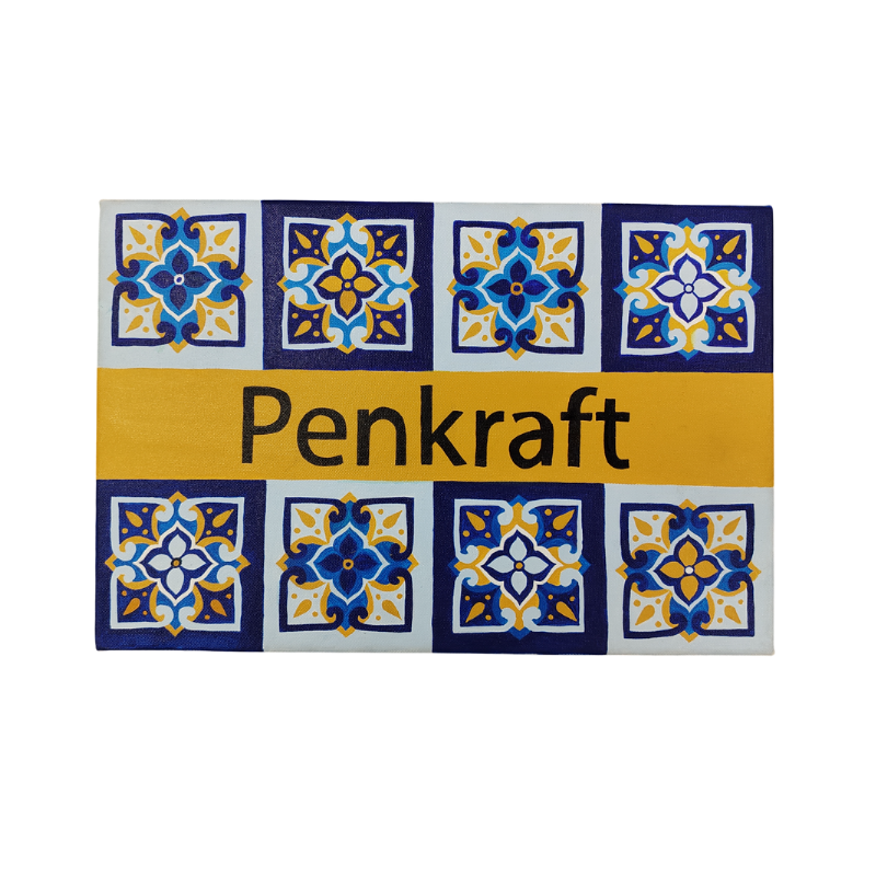 Penkraft Moroccan Tile Art on Name Plate DIY Kit | Complete DIY Craft Kit for Beginners & Hobby Artists
