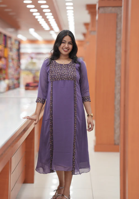 Semi Party Wear Kurtis for Women Online in Kerala | Trendy Women’s Jacket Kurti.