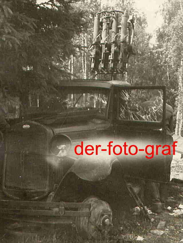 Rußland, russisches Vierlings-MG, auf LKW montie