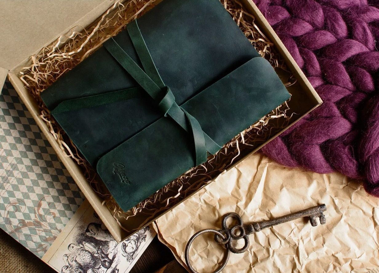 Кожаный блокнот