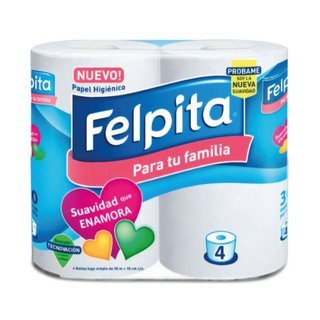 4019 | Papel Higienico Felpita X 4u X 30 Mts