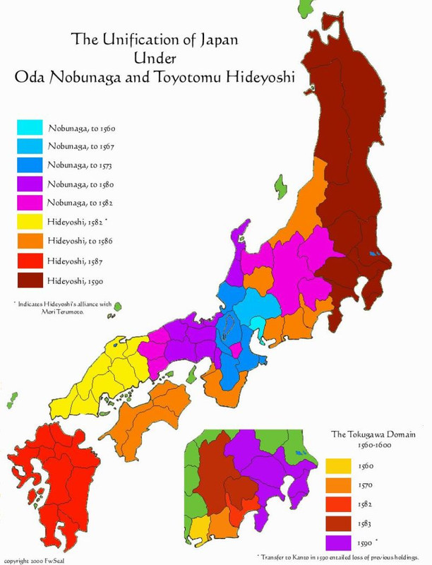 1560-1590-Unification-Japan-Nobunaga-Hideyoshi