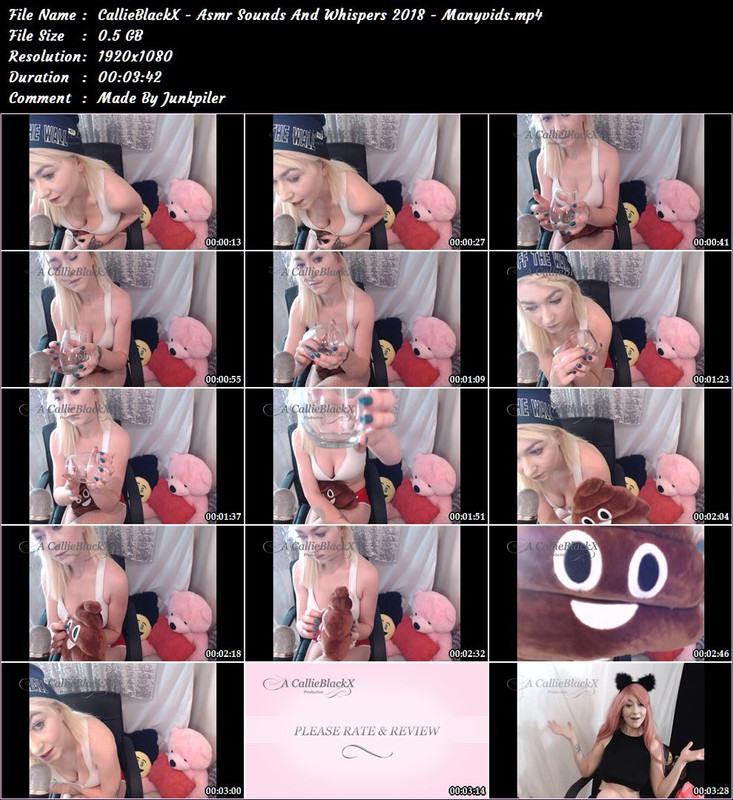 CallieBlackX - Asmr Sounds And Whispers 2018 - Manyvids