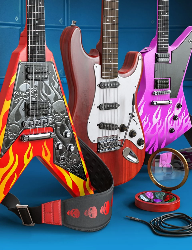 electric guitar collection for genesis 8 and genesis 3 male and