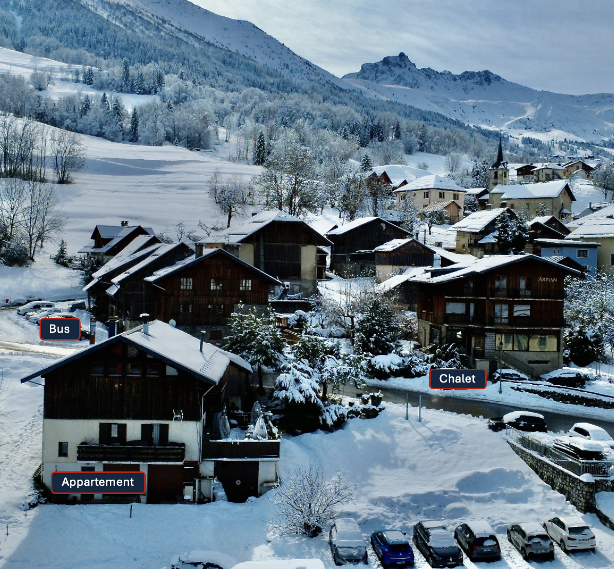 Wohnzimmer des Nebenapartments