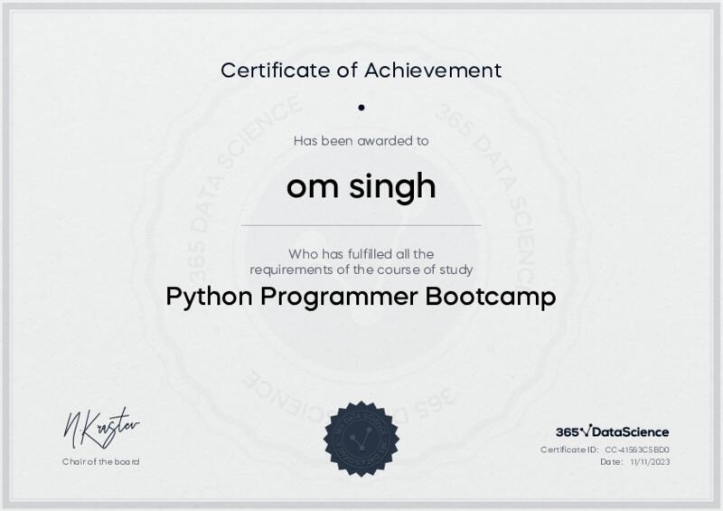 Python Programming Bootcamp