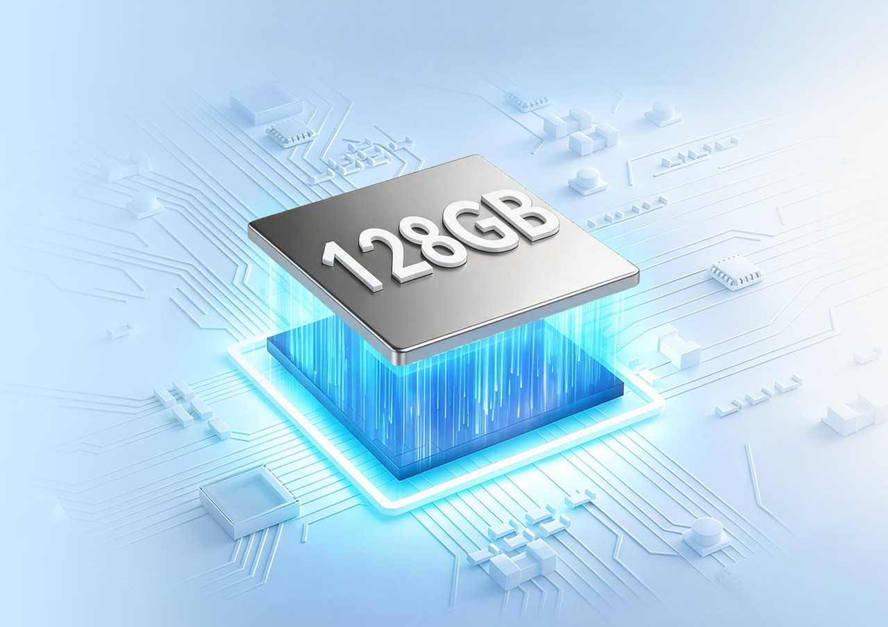 Large 128GB Storage Capacity
