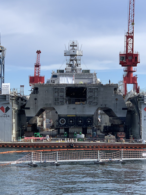 Independence class ship photos in Seattle undergoing maintenance, page 1