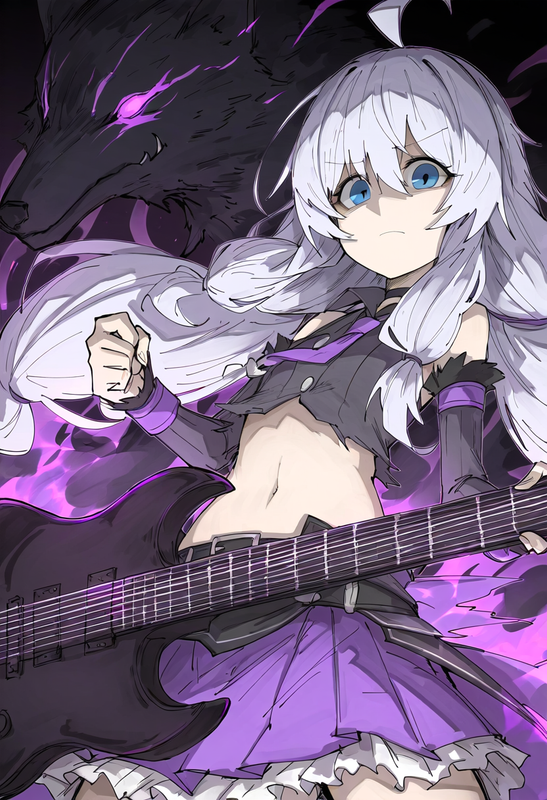 1girl, stella_unibell, soulworker, artist_kankan33333,  ahoge, black choker, sil s-2314459660