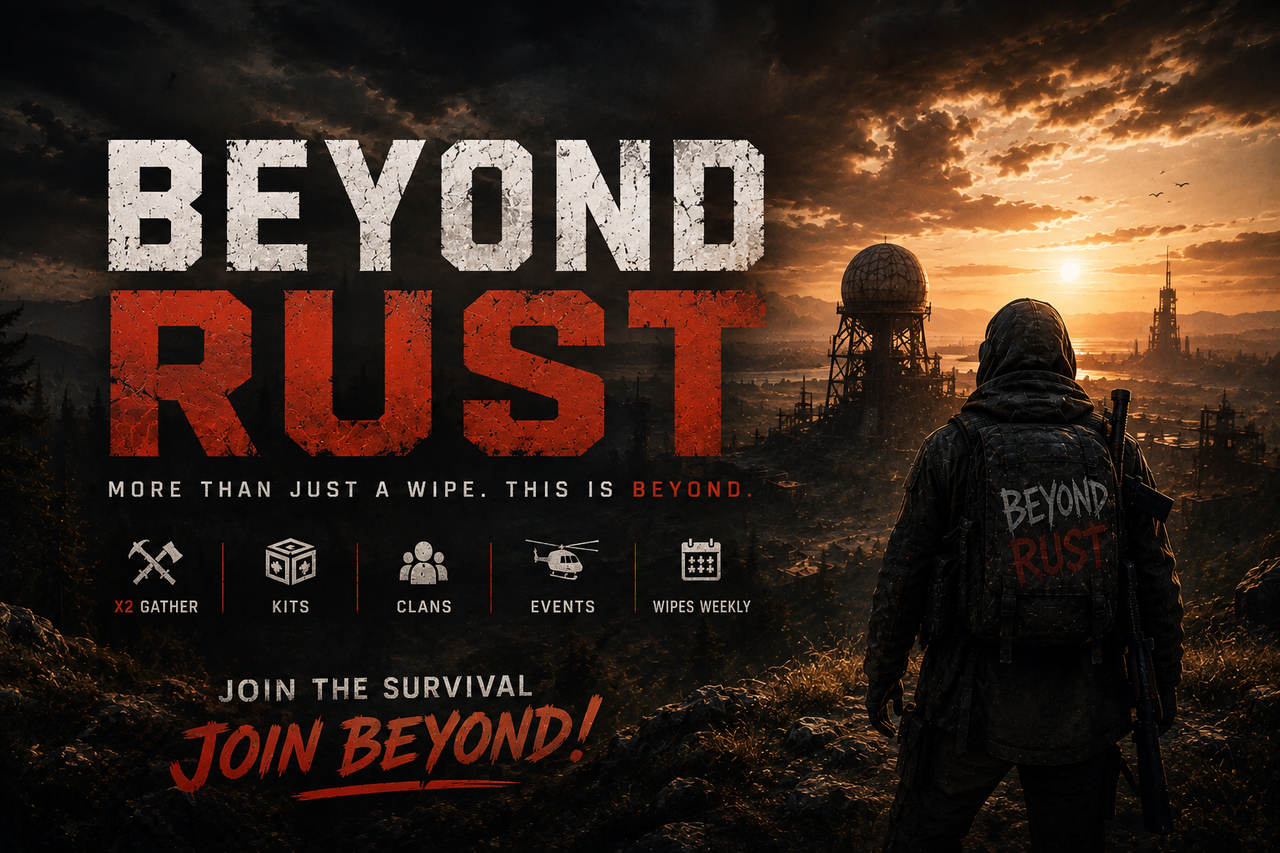 Баннер сервера Beyond Rust x2 | Weekly | Max4 | Kits | TP | Skinbox
