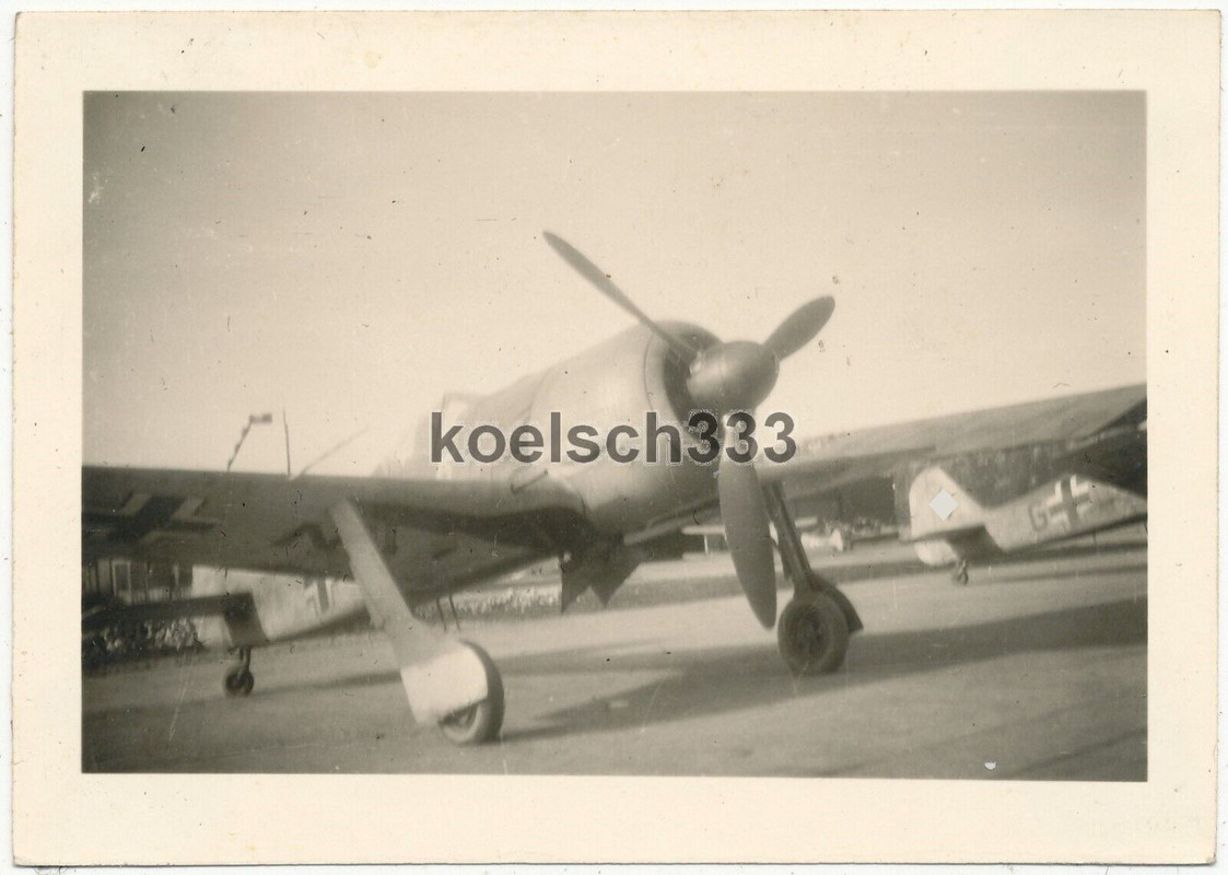 Foto Focke Wulf Fw 190 Flugzeuge der Luftwaffe in Breslau Polen Jäger LKS 5 ! (1)