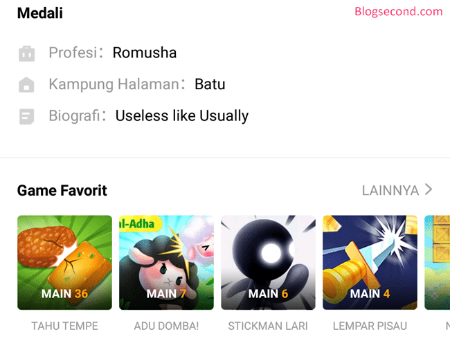 Fitur Profil pada Hago