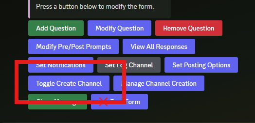 Toggle Create Channel