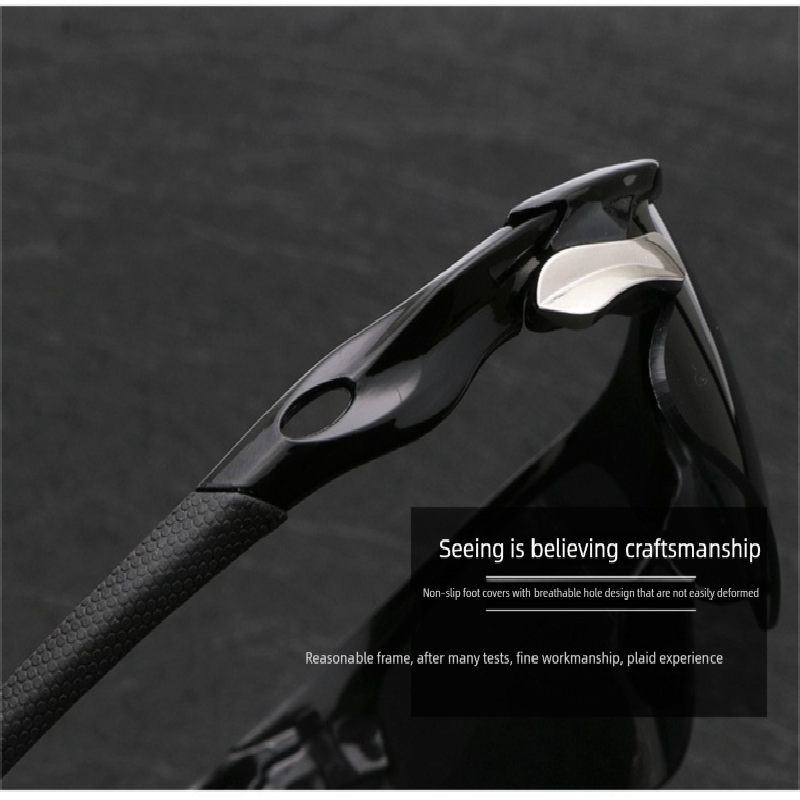 2-PCS Bright black frame with white mercury Men's Sports Cycling Sunglasses Windproof PC Frame Wrap Around Design for Riding Fishing Running Reliable Outdoor Protection global Style