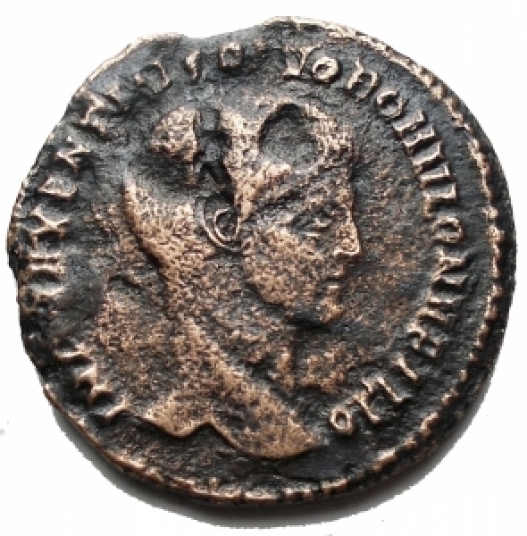 Nummus de Valerio Rómulo, hijo de Majencio.  AETERNAE - MEMORIAE. Templo. Roma 4415D