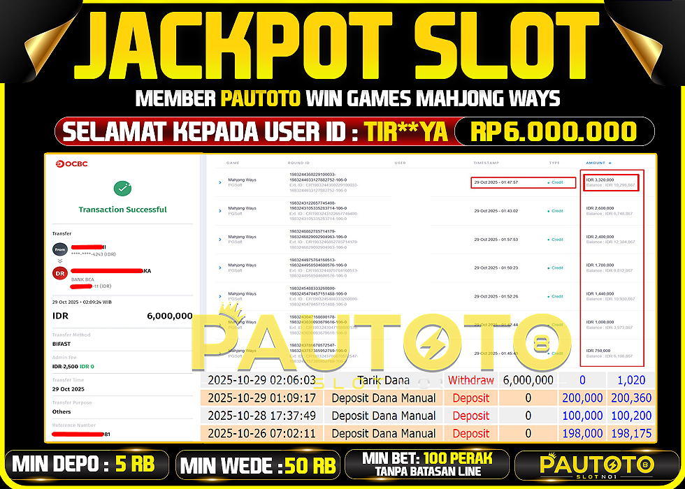 BUKTI JACKPOT LUNAS PAUTOTO