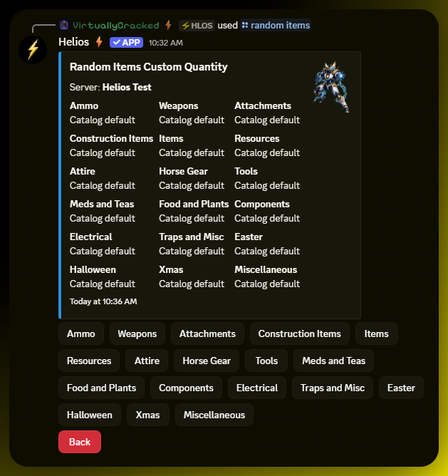 random items custom quantity