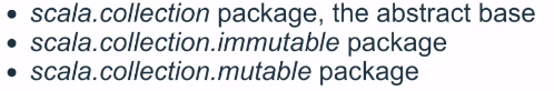 declaring collections Scala Packages