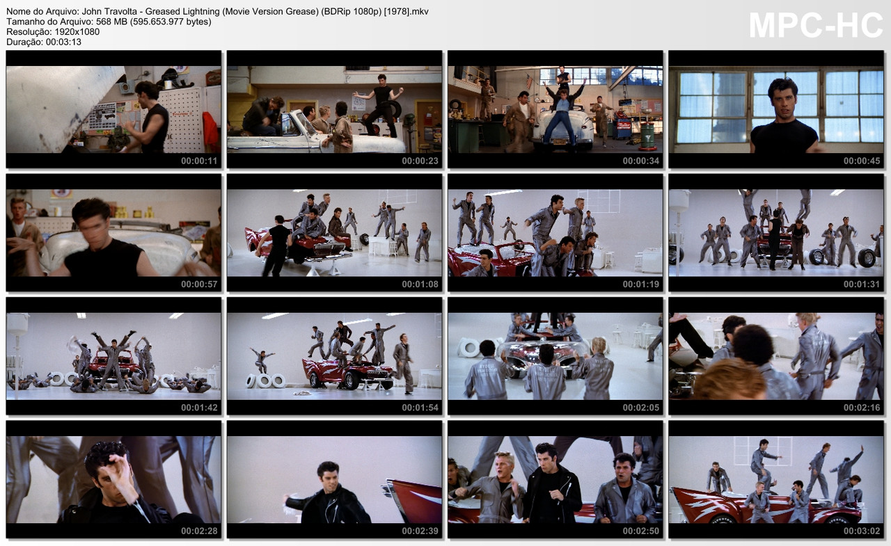 John Travolta - Greased Lightning (Movie Version Grease) (BDRip 1080p) [1978]