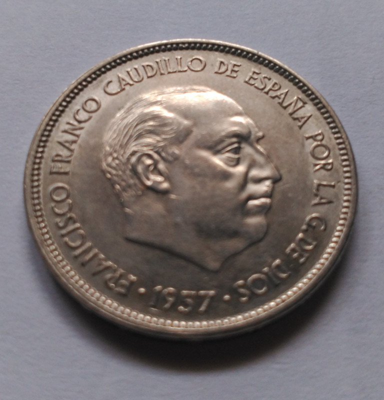 25 pesetas 1957 (*61). Estado Español IMG-20181129-163942