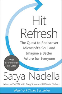 The cover for Hit Refresh