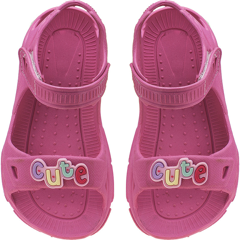 Sandália Papete com Velcro Decorada Cute miniatura 2