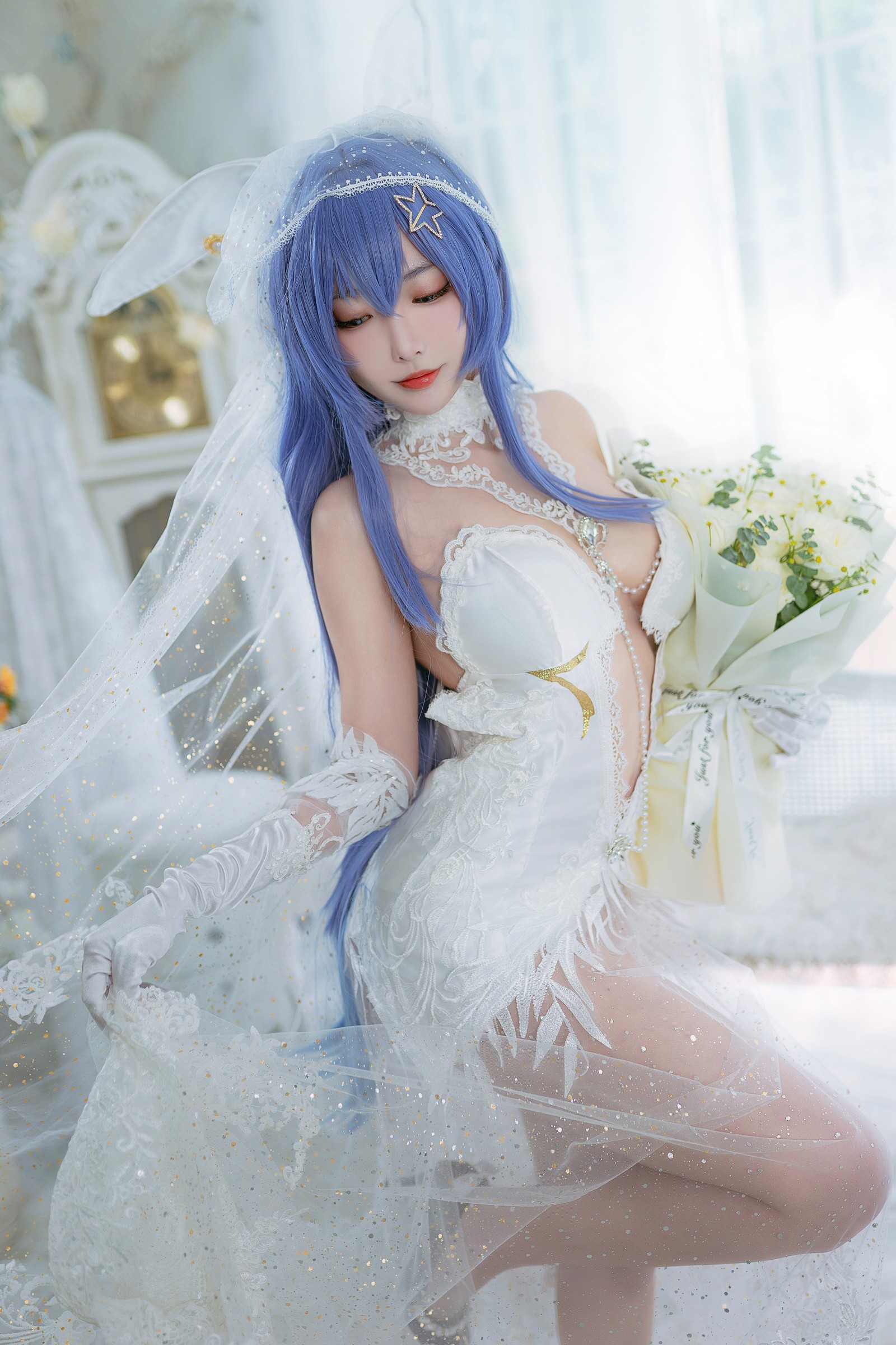 宮本桜 花园花嫁 Cosplay 写真集｜婚纱主题 高清图集（27P｜307MB）插图2