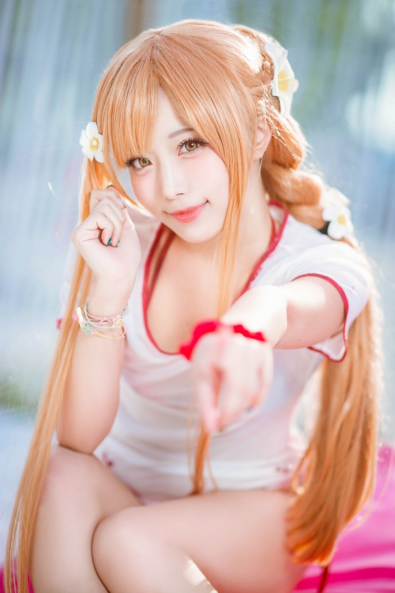 切切Celia 亚丝娜泳装 Asuna Cosplay 高清写真 21P插图6