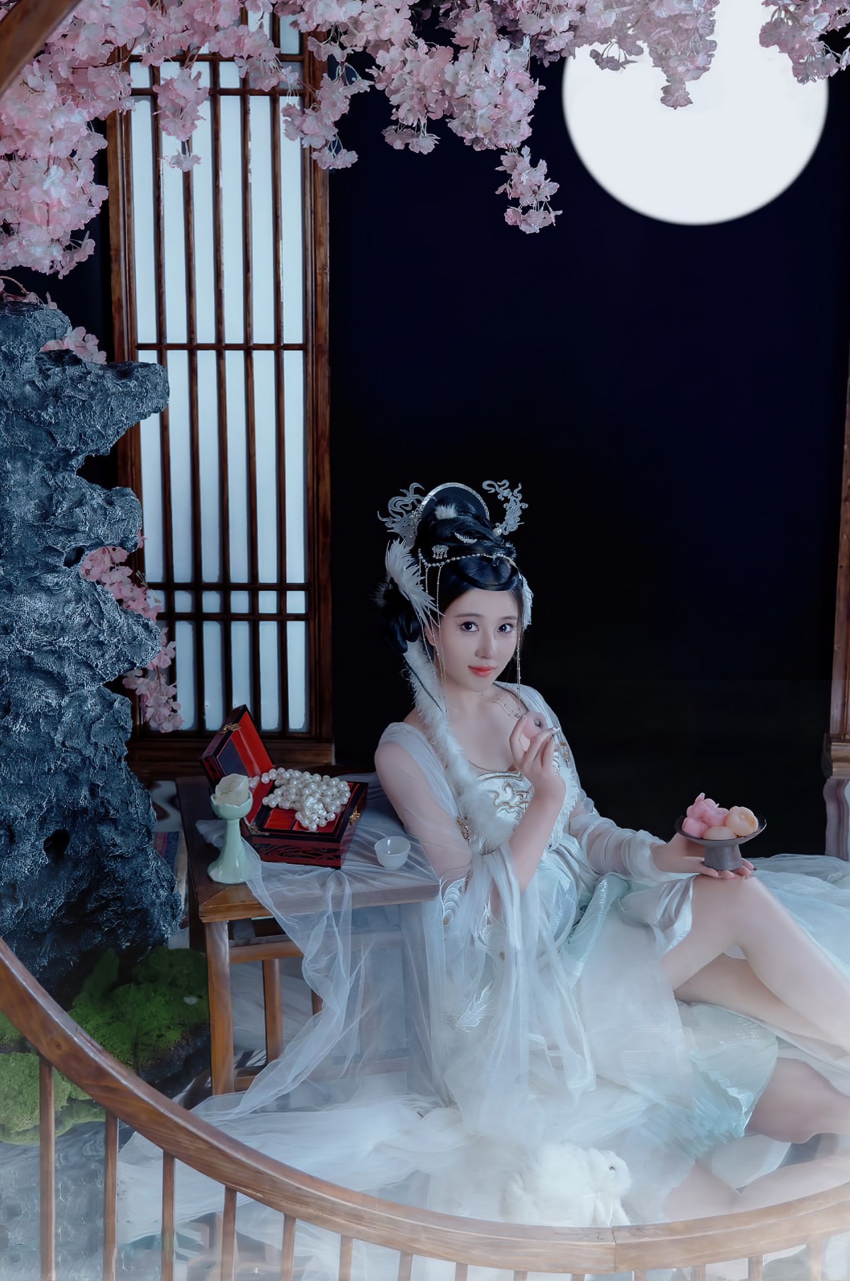 年年nnian 嫦娥仙子Cosplay写真 中秋神话主题图集插图1