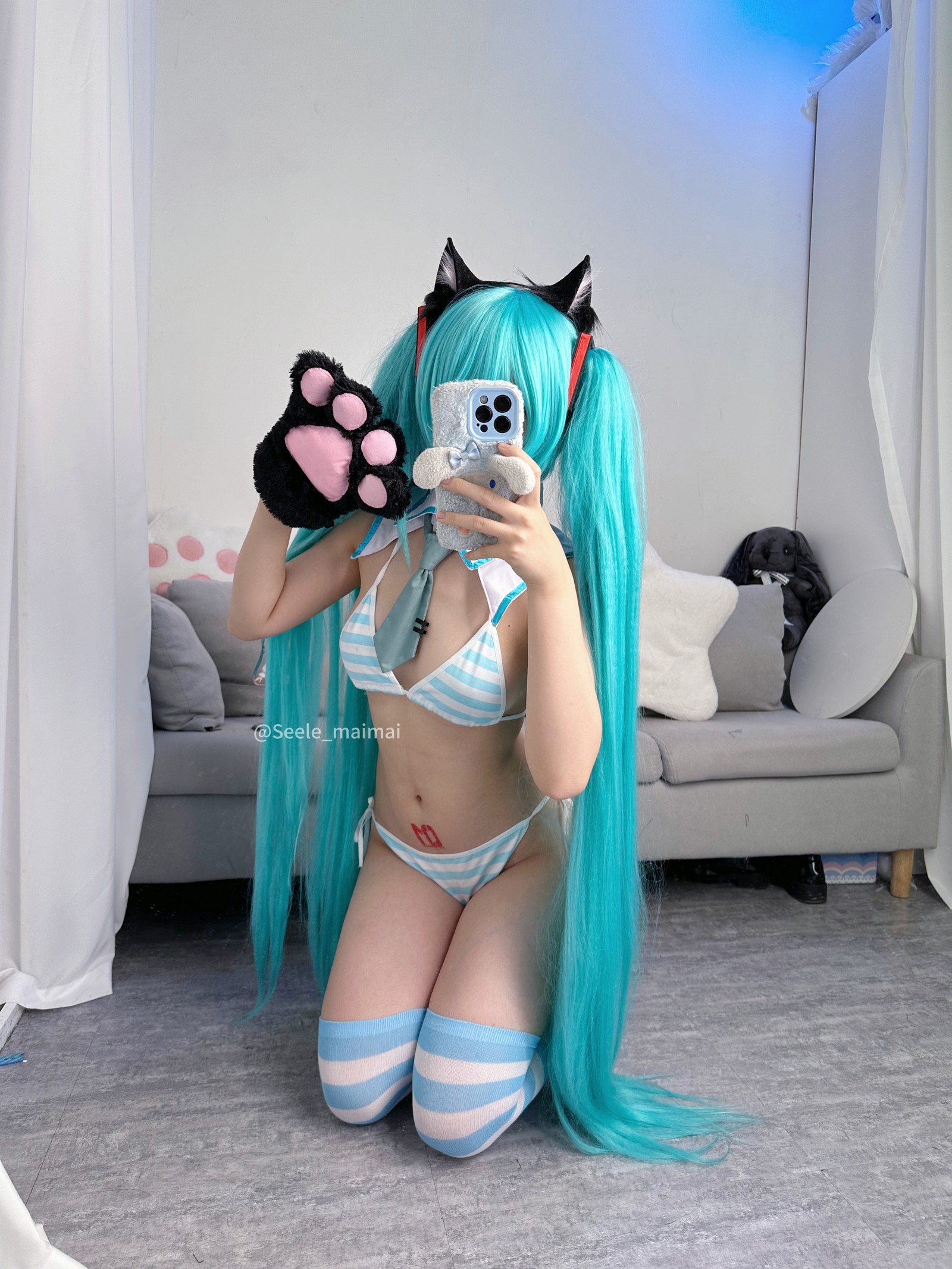 Seele麦麦初音未来主题写真｜可爱蓝系高清图包（80P-273MB）插图5