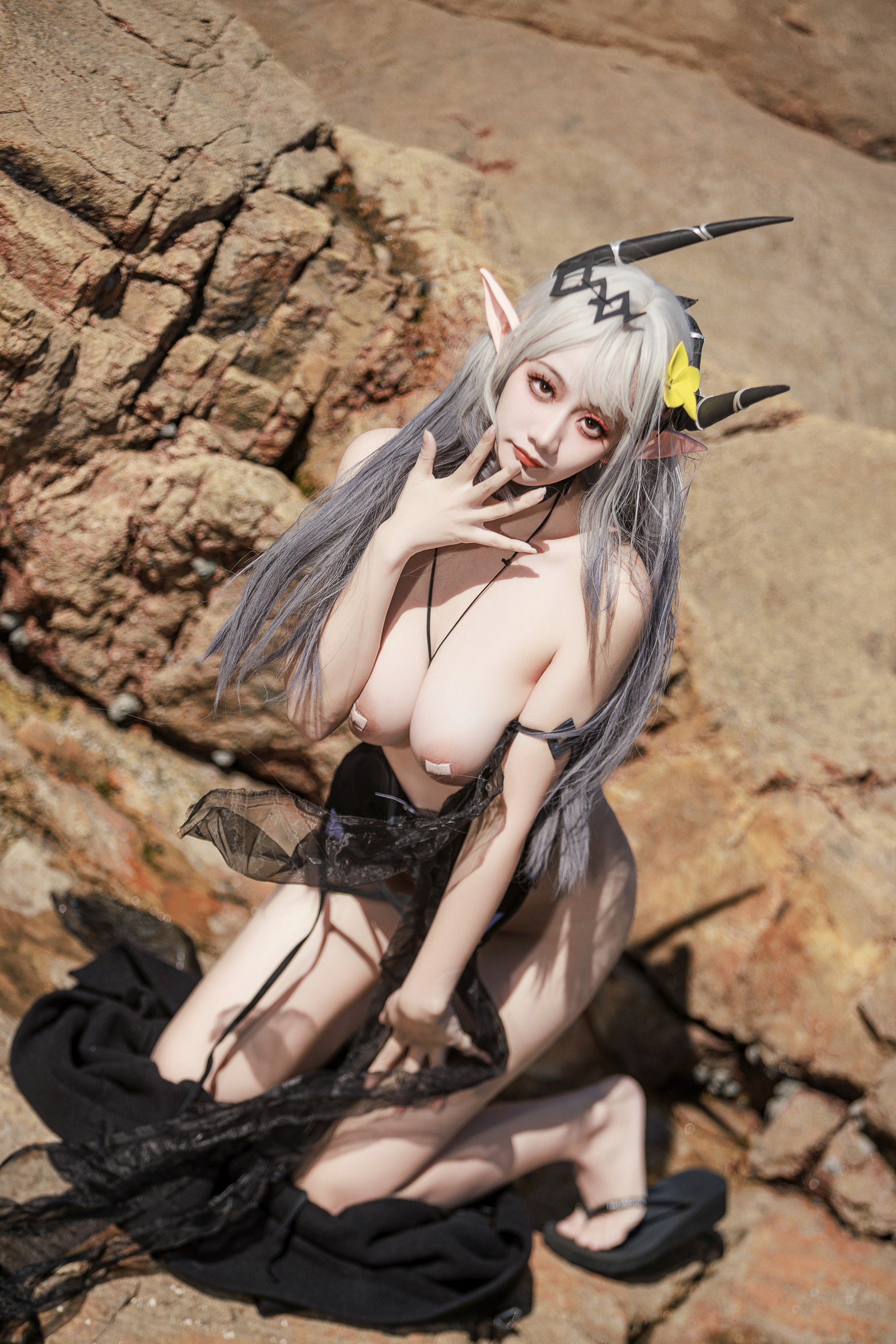 阿雪雪写真泥岩泳装高清写真（42P / 612.8M）明日方舟Cosplay插图3