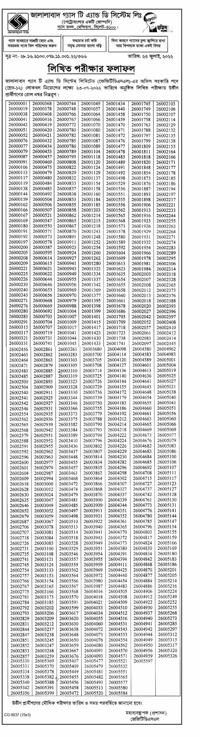 Petrobangla Job Exam Result 2 Petrobangla Job Exam Result 2022