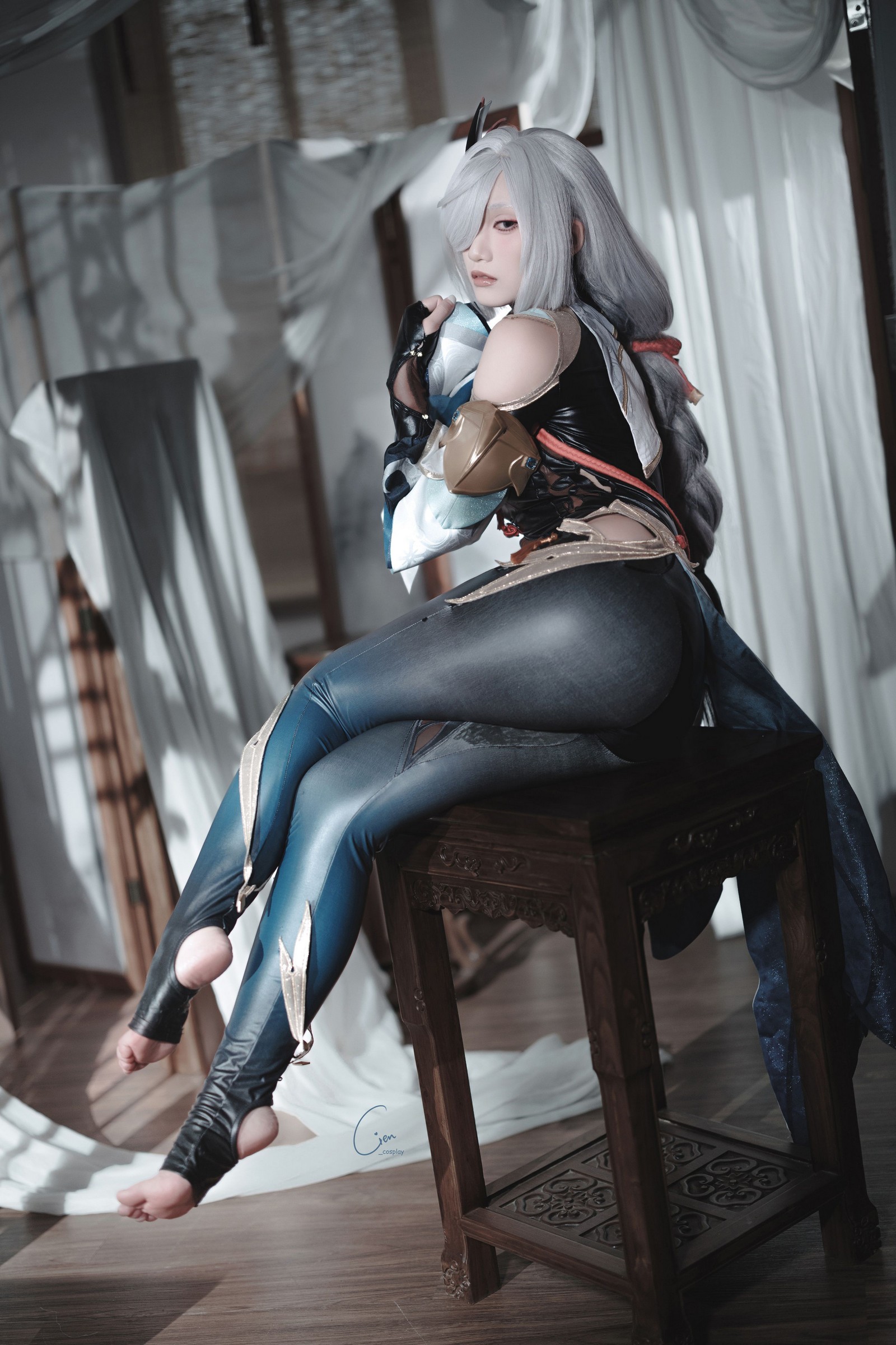 Cien恩恩 原神 申鹤 Cosplay 写真合集｜角色还原高清大图（31P｜89MB）插图4