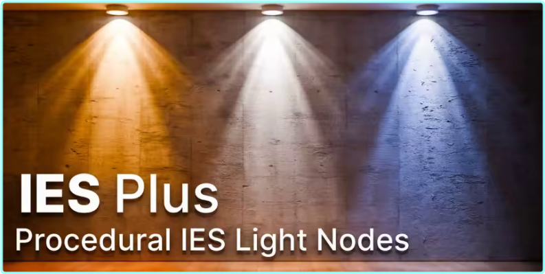 Blender Market Ies Plus Procedural Ies Light Nodes V1.3 – (7 MB)