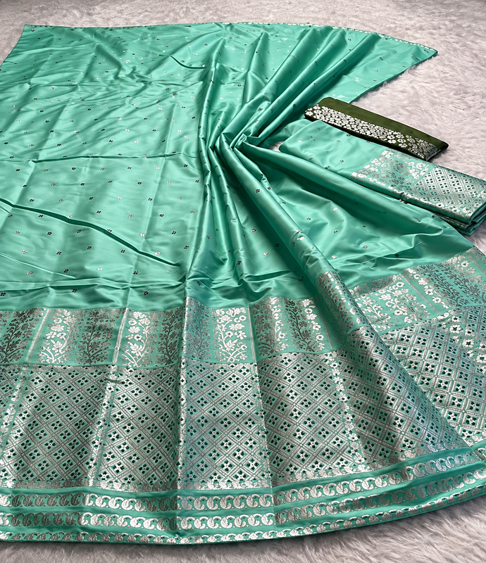 Mix POLY Paat Mekhela Sador ASSAMESE MIXPAT MEKHALA CHADOR