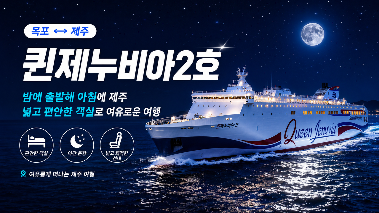 바다를 항해하는 퀸제누비아2호